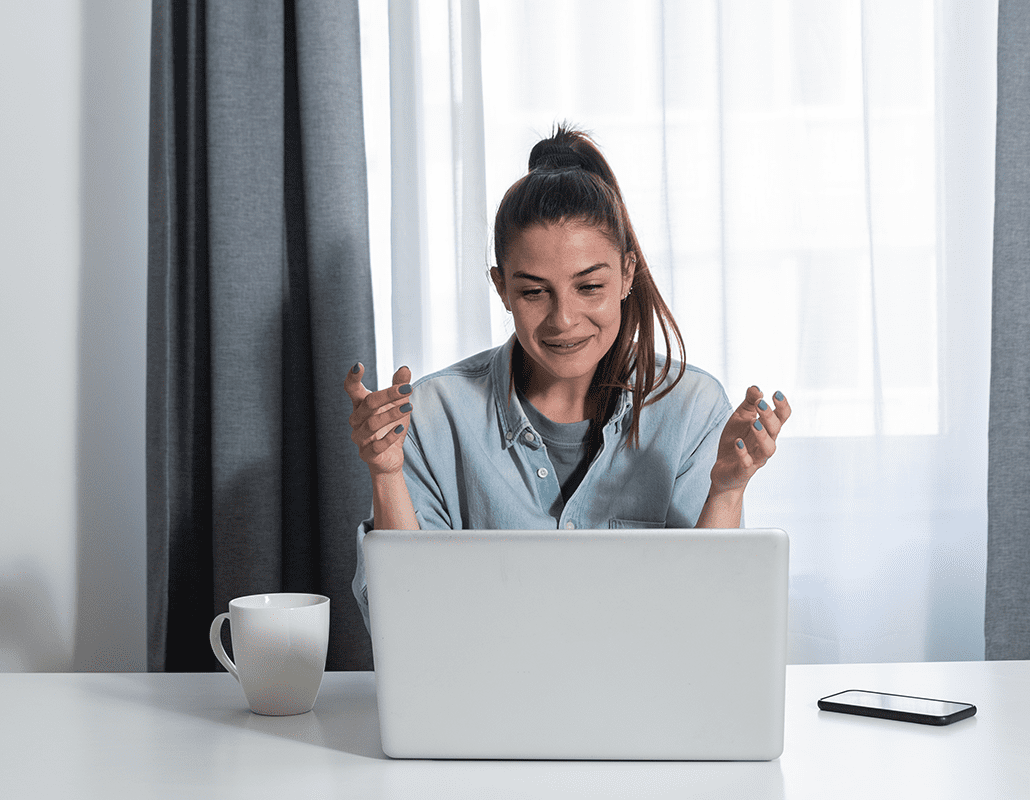 woman on a zoom call