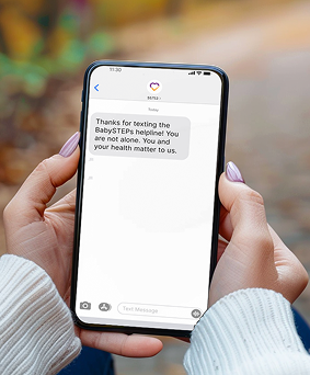 Person holding a smartphone