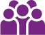 Purple graphic of group of people